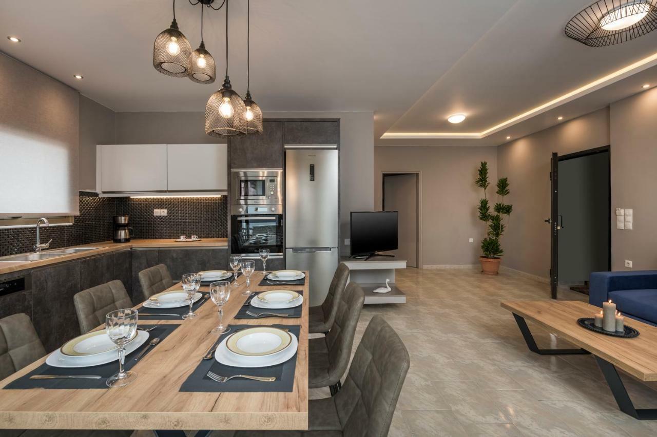 Mirma Luxury Apartment Hriszí Aktí Haniá Kültér fotó